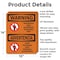 Signmission Hazardous Authorized Personnel Bilingual OSHA Warning Sign, Aluminum, 10in W x 14in L, 2PK OS-2PACK-WS-A-1014-L-12632 - alternate 7